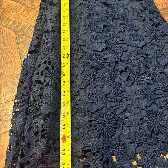 Lulu's NWT Halter Sheath Navy Dress with lace overlay . - Picture 8 of 11